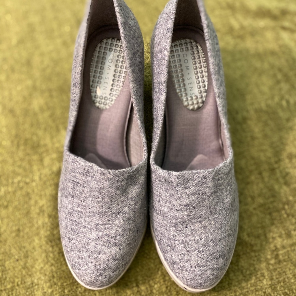 Com & Sens Vilisa Gray Pump, 3" Block Heel - image 1